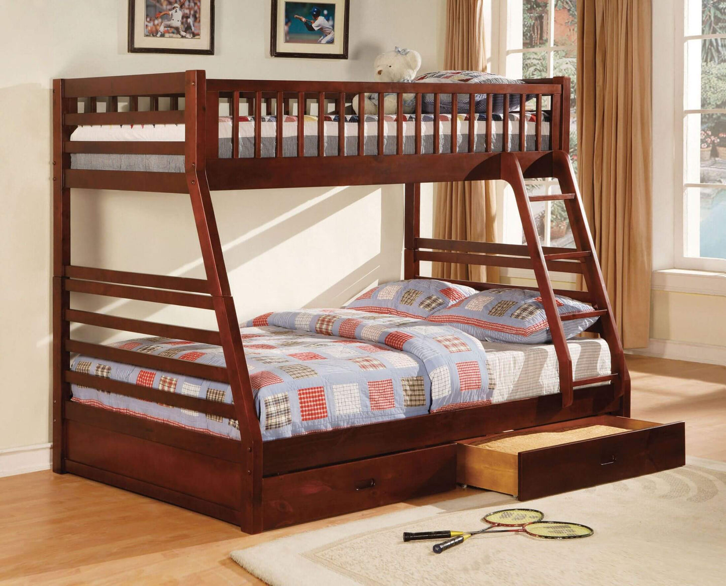 California Twin Over Full Bunk Bed In Black
