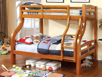 Solpine Dark Walnut Twin Over Full Bunk Bed