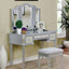 Clarisse Silver Vanity With Stool