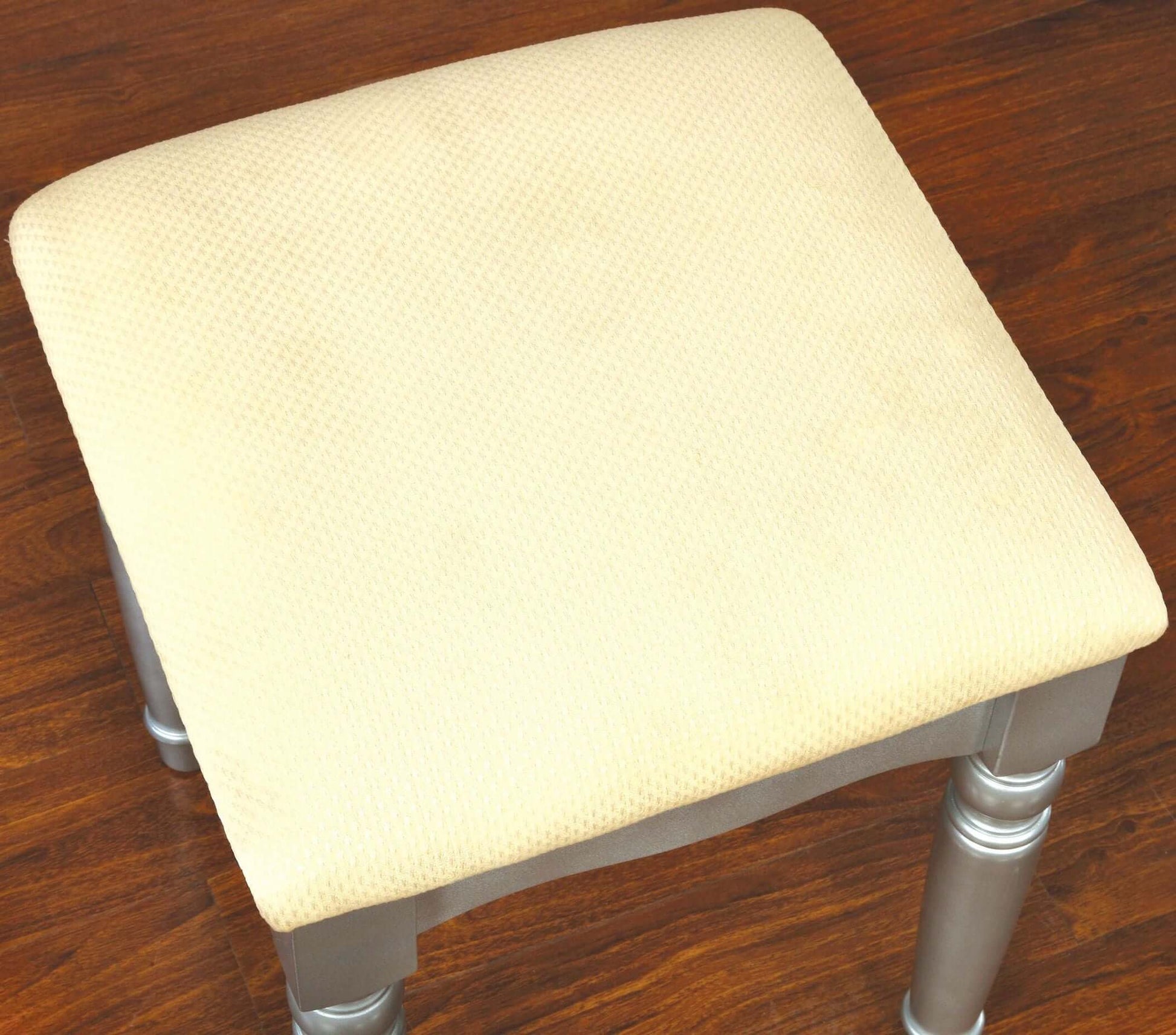 Athy Silver Vanity Dresser Stool Top
