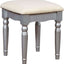 Athy Silver Vanity Stool