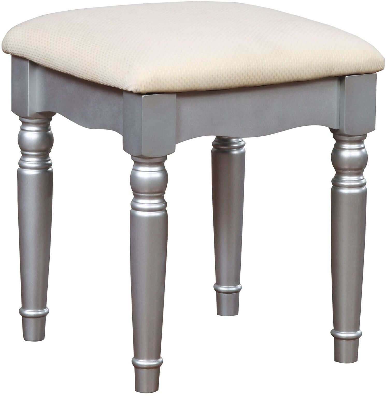 Athy Silver Vanity Stool