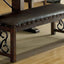 Paulina Rustic Walnut and Espresso Bench