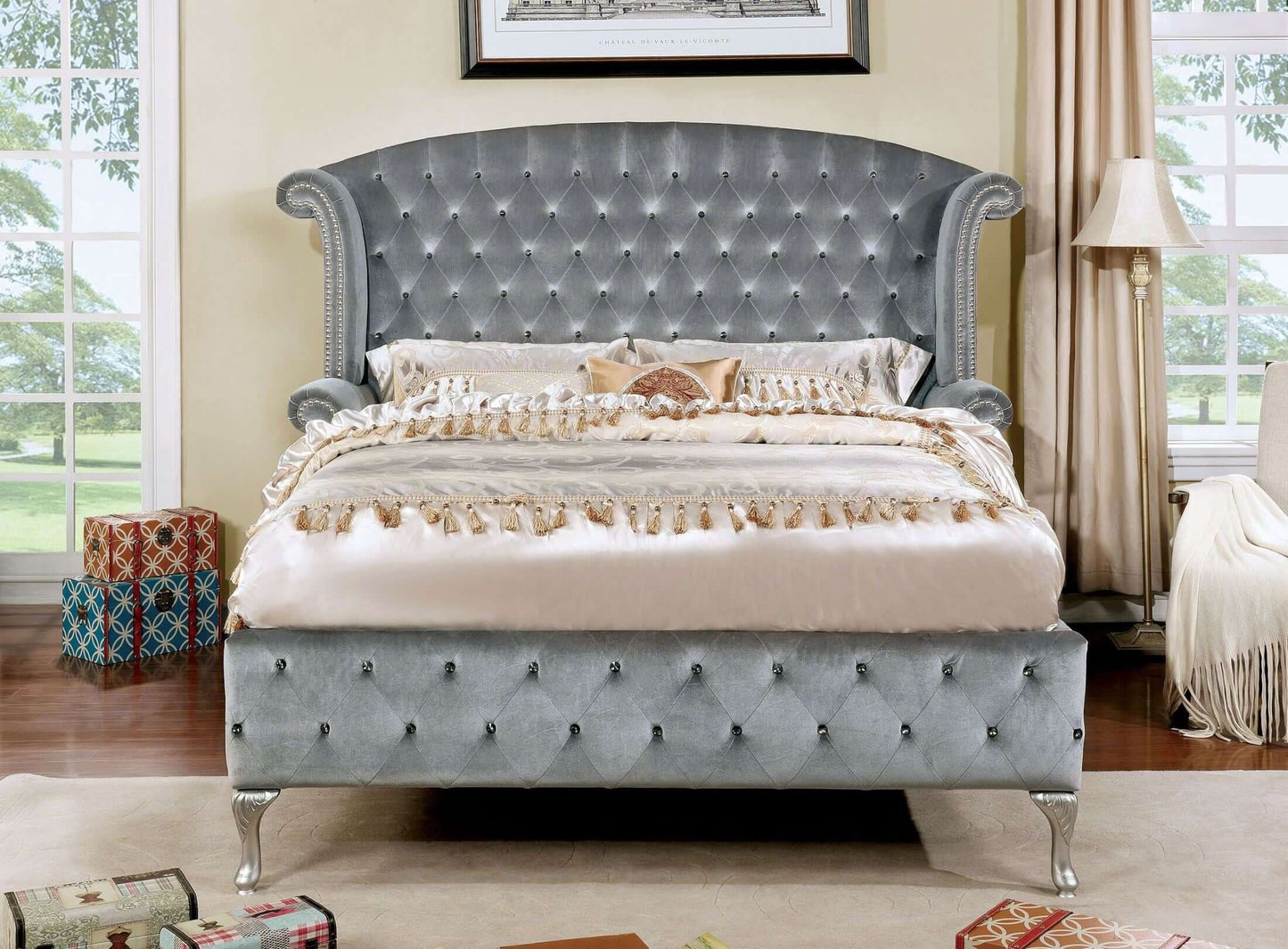 Alzir Queen Bed In Blue