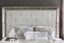 Loraine Silver Queen Upholstered Panel Bed