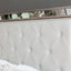 Loraine Silver Queen Upholstered Panel Bed
