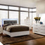 Clementine Smooth White Queen Upholstered Bed