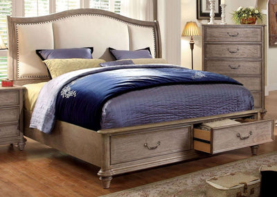 Belgrade I Queen Bed In Rustic Natural Tone and Ivory