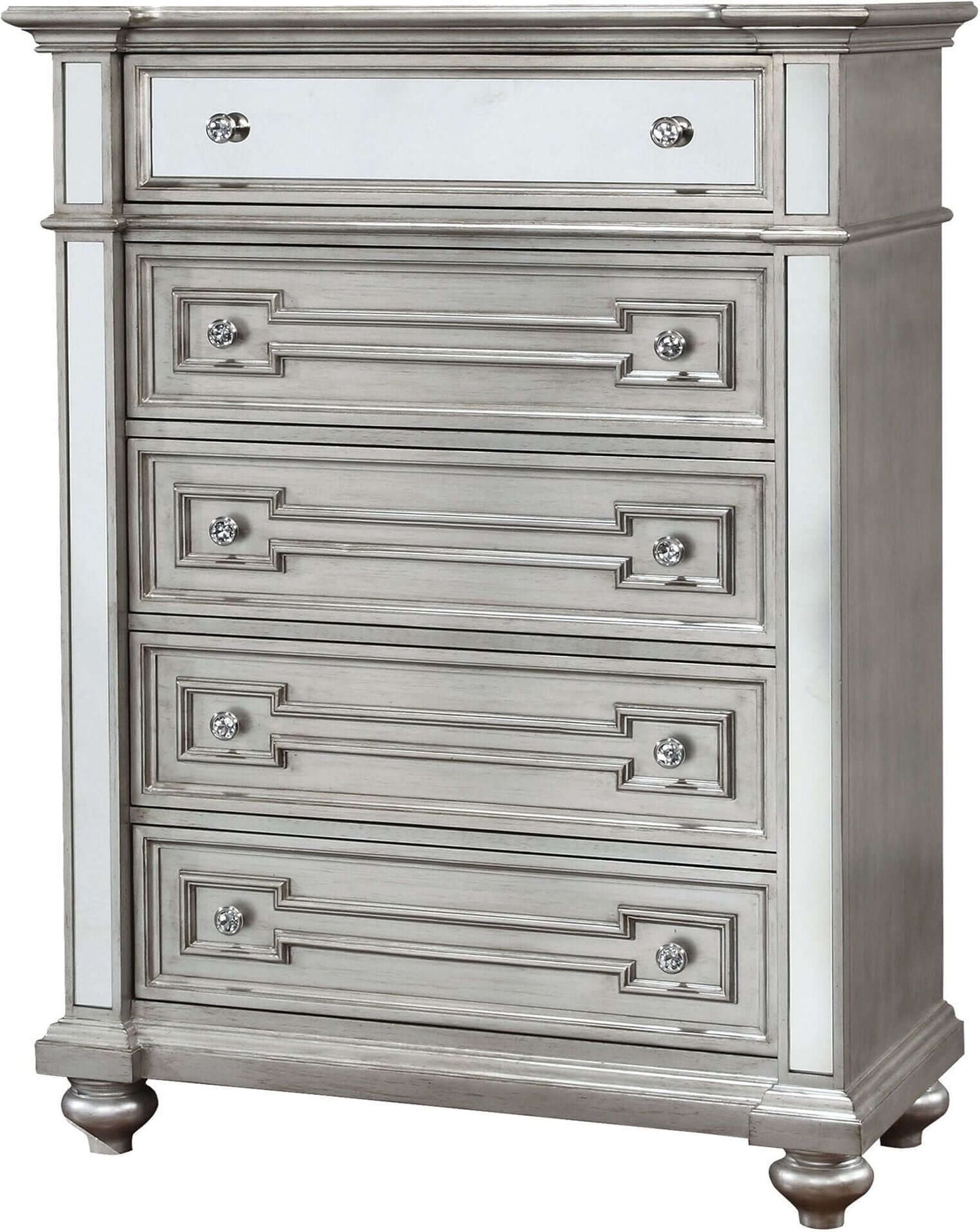 Salamanca Silver Panel Bedroom Set