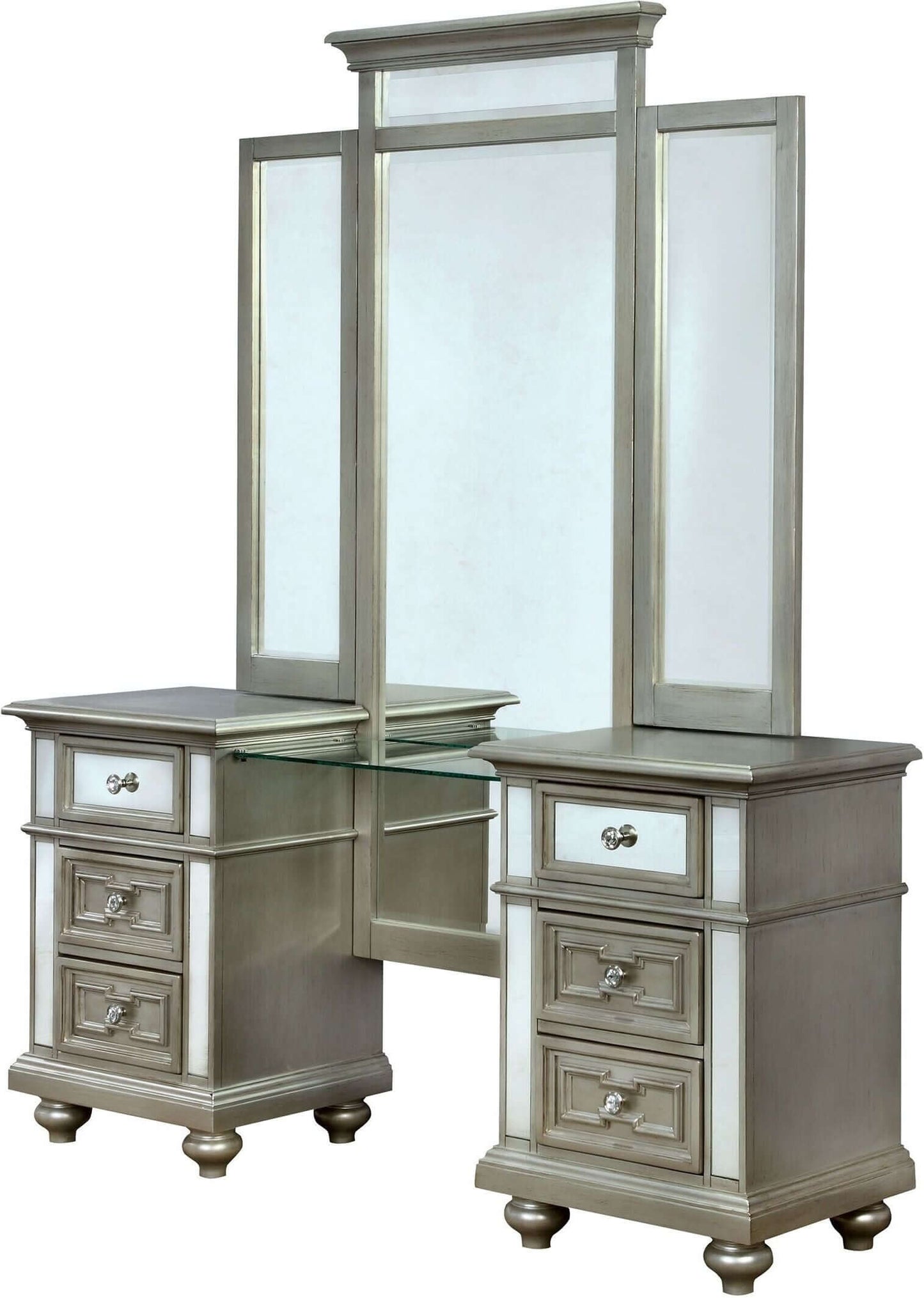 Salamanca Silver Panel Bedroom Set
