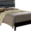 Janine Espresso King Upholstered Platform Bed
