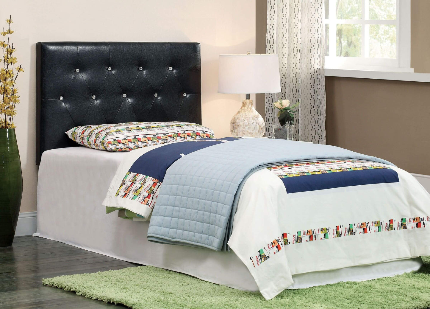 Velen II Black Twin Size Headboard