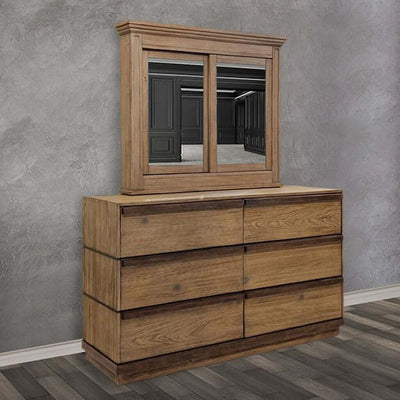 Coimbra Cabinet Mirror In Rustic Natural Tone