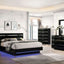Erlach Queen Bed In White and Chrome