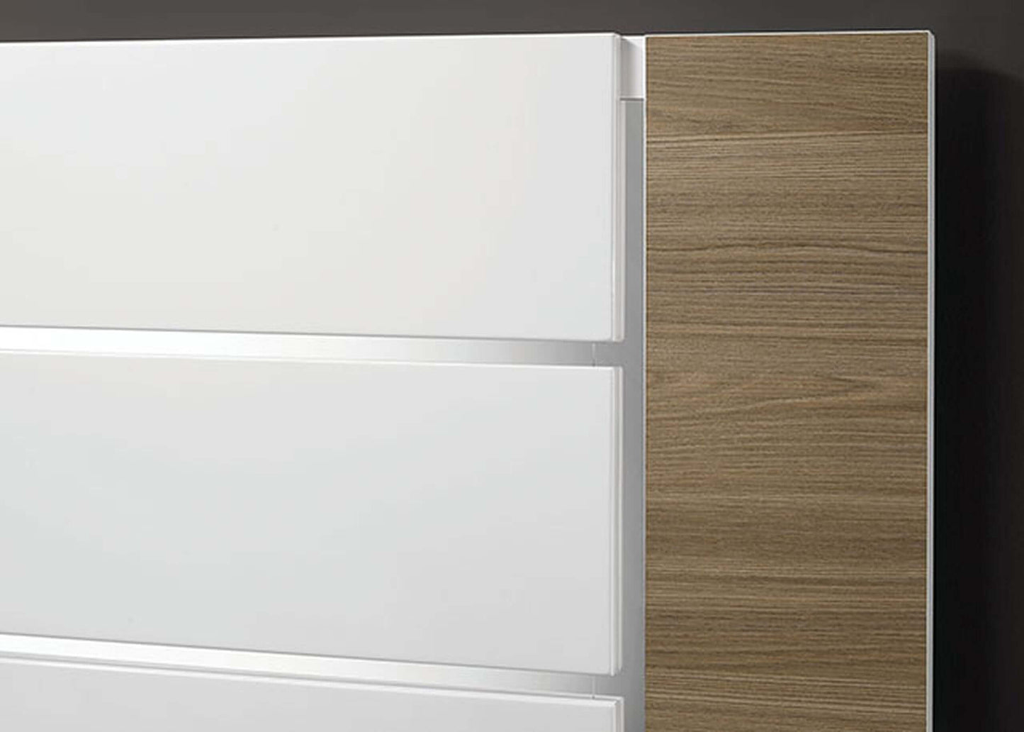 Erlangen California King Bed In White and Natural