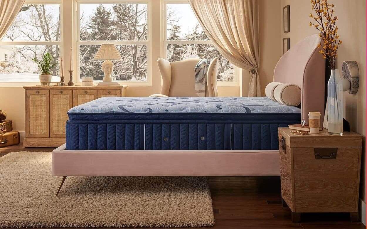 Stearns & Foster Estate®  Firm Euro Pillow Top 15" Mattress.