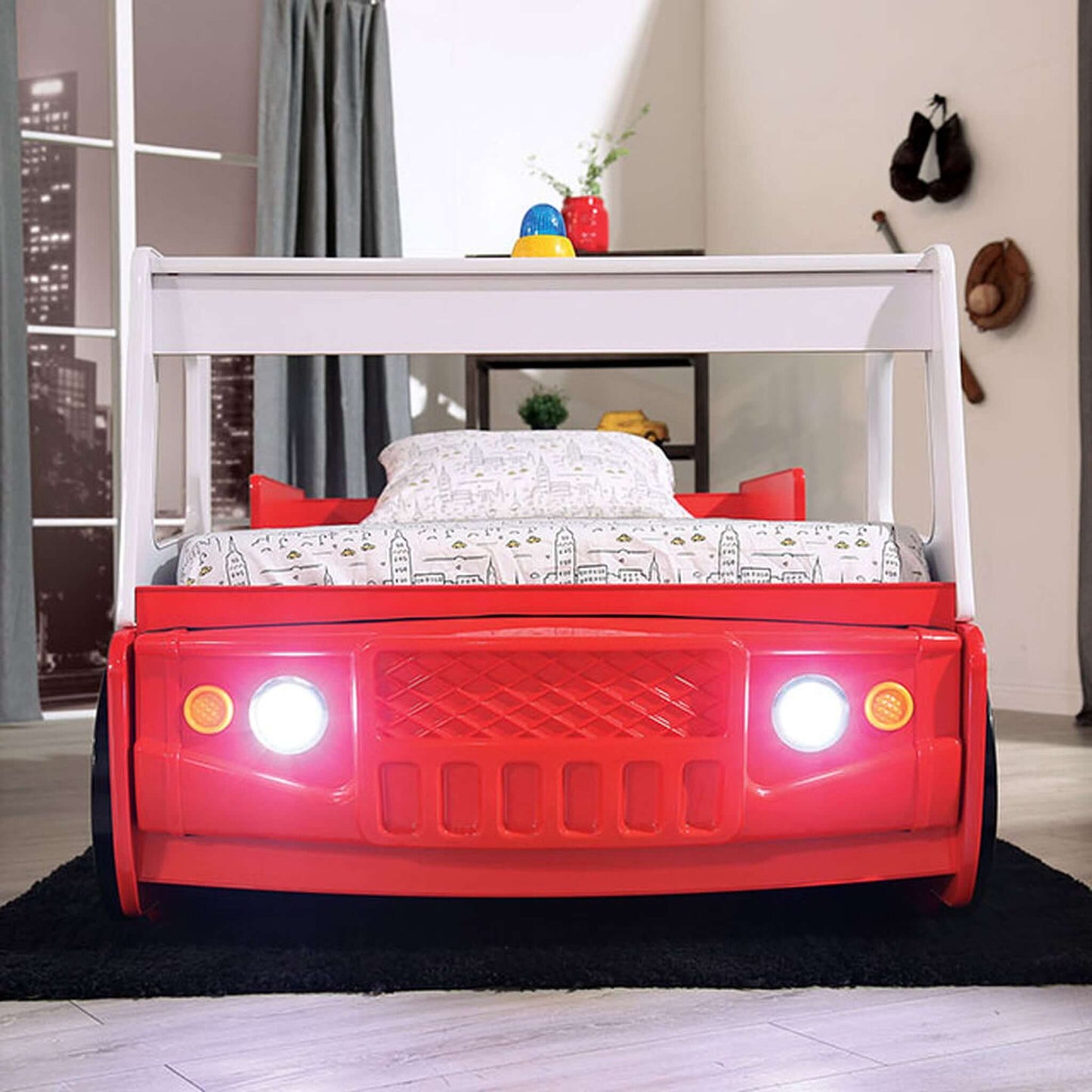 Fierstall Twin Bed In Red