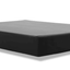 Black mattress on a white background, showcasing a sleek and modern design perfect for any bedroom decor.