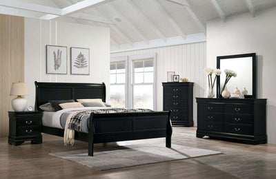 Louis Philippe Mirror In Black