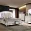 Maddie Pearl White Upholstered Storage Panel Bedroom Set