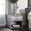 Mccredmond Hand Brushed Silver Nightstand