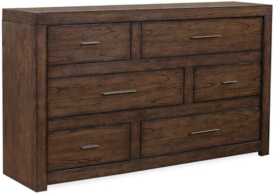 Modern Loft Collection brownstone dresser featuring aged bronze pulls and classic design for timeless home decor.