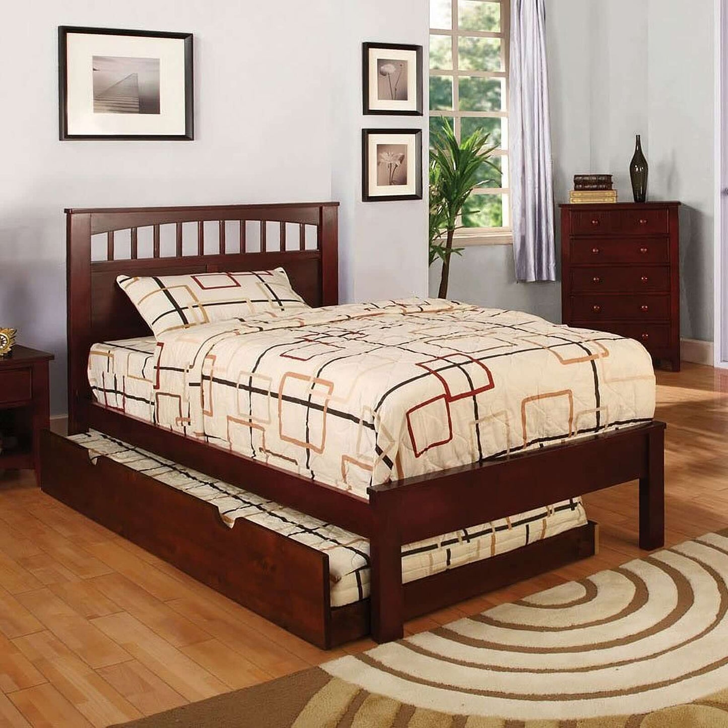 Omnus Youth Bedroom Set w/Carus Bed (Cherry)