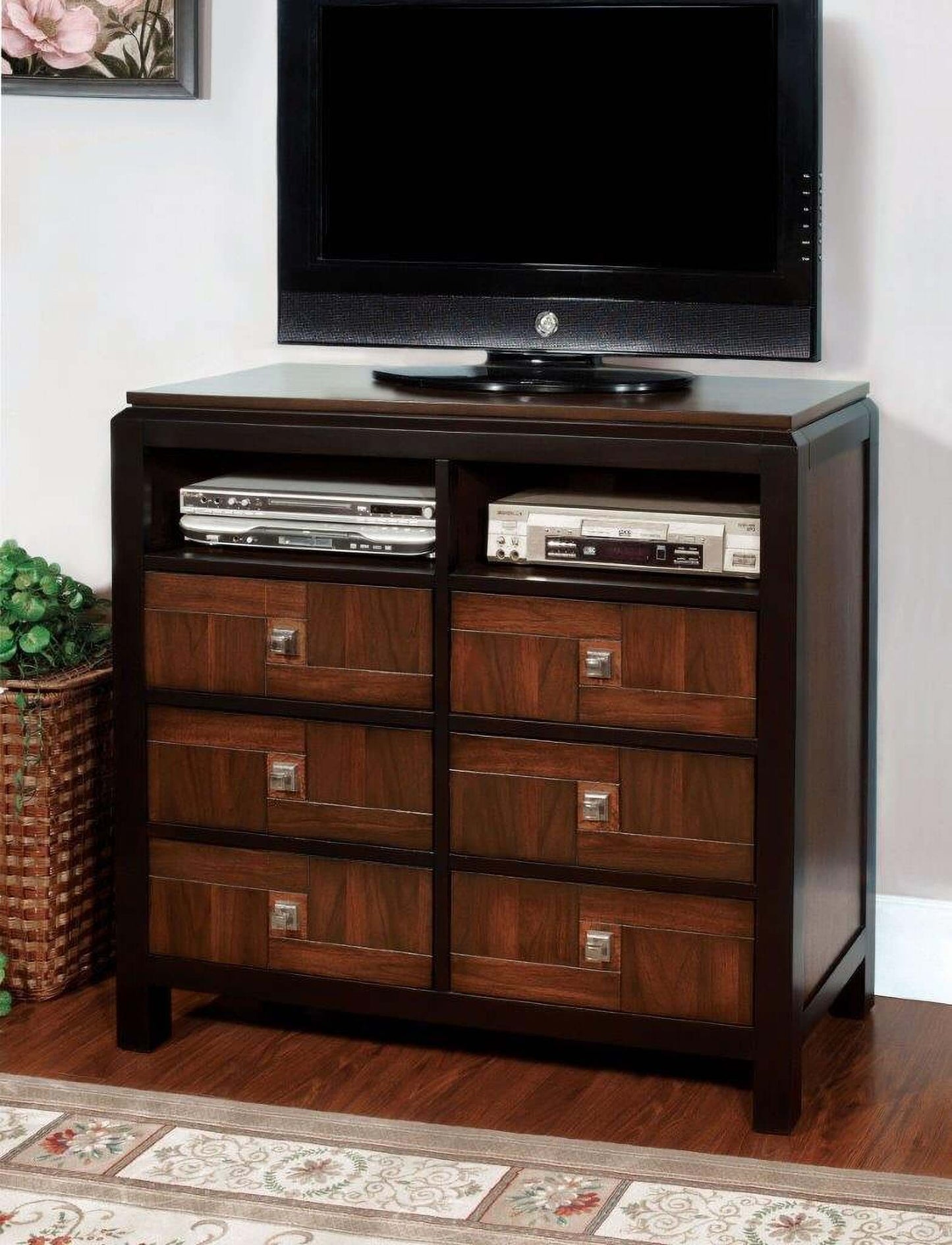 Patra Acacia and Walnut Panel Bedroom Set