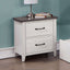 Priam Night Stand In White and Gray