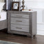 Raiden Night Stand With Usb In Gray
