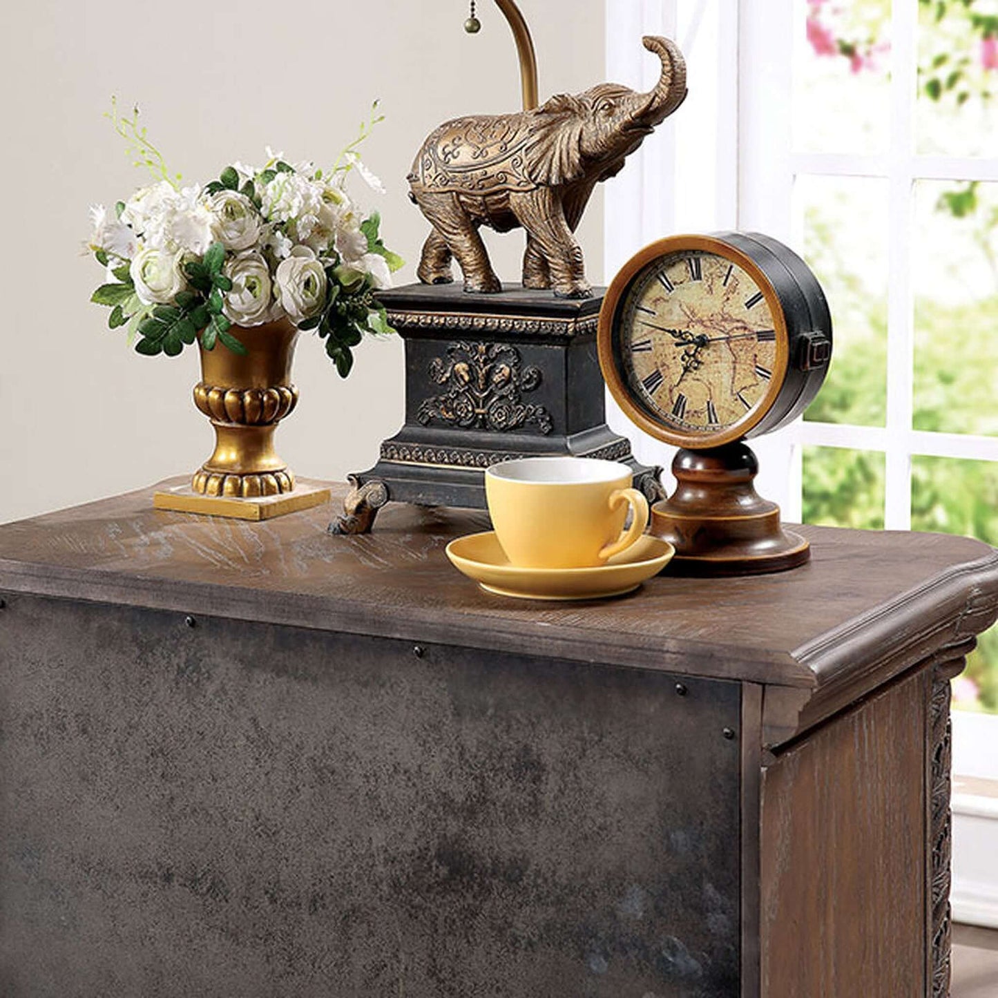 Timandra Night Stand In Rustic Natural Tone