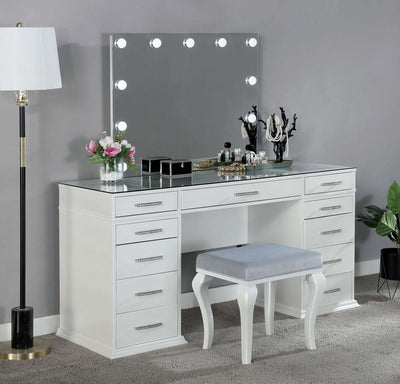 Valentina Vanity Set In White