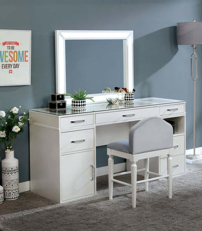 Vickie Vanity Set In White
