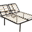 Adjustable bed frame with wooden slat system for enhanced mattress support and head-up functionality.