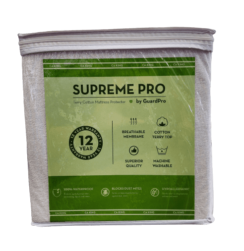 Supreme Terry Cloth Mattress Protector by GuardPro.