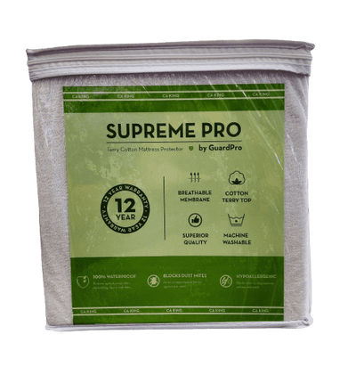 Supreme Terry Cloth Mattress Protector by GuardPro.