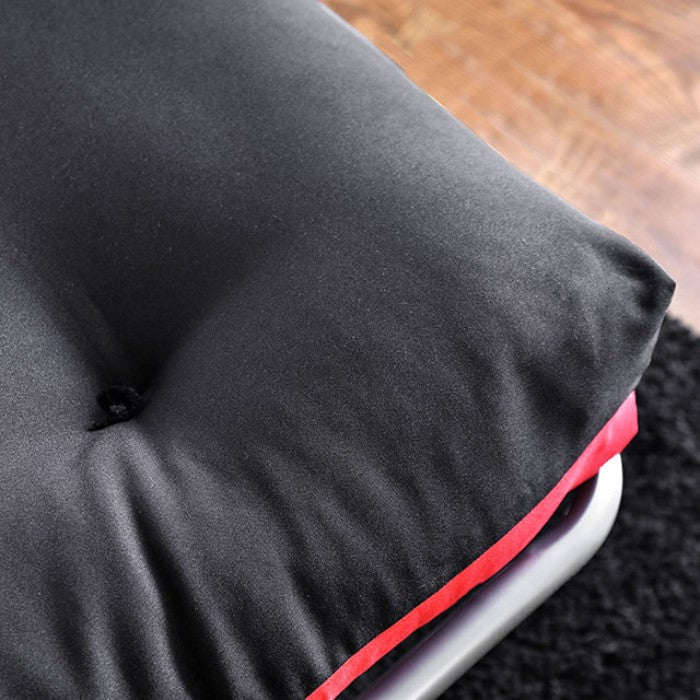Aksel Black/Red Futon Sofa.