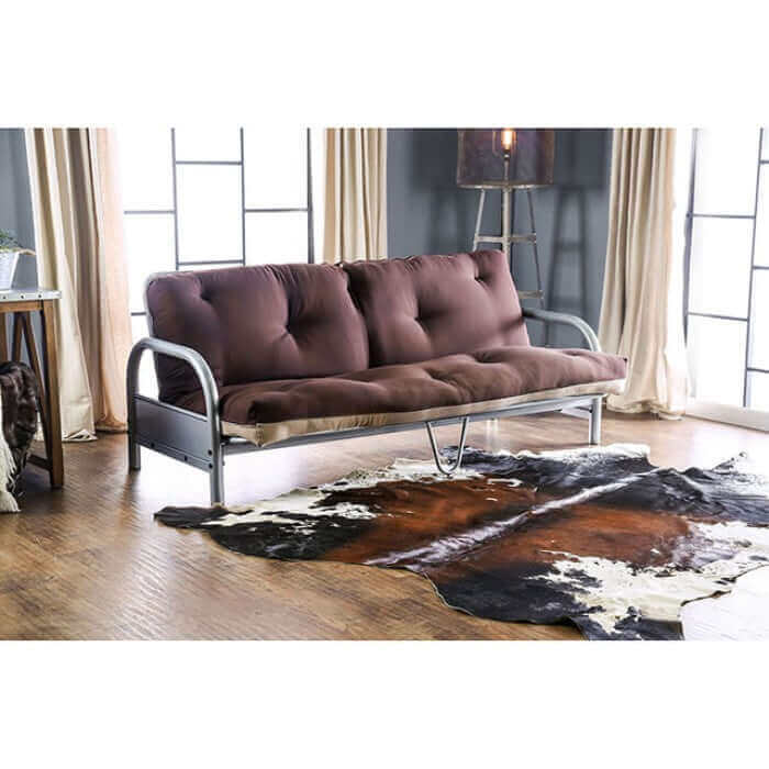 Aksel Khaki Brown Futon Sofa.