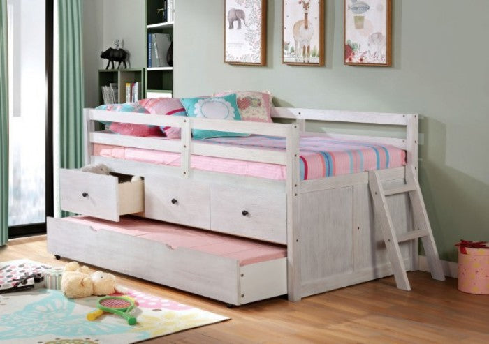 Anisa White Rustic Loft Bed.
