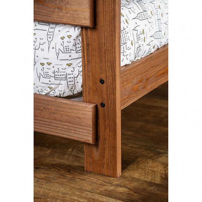 Arlette Mahogany Pine Wood Bunk Bed.