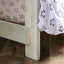 Arlette Brushed White Rustic Pine Wood Bunk Bed.