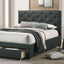 Bella Dark Gray Storage Bed.