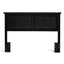 Cottage style ebony headboard showcasing a classic design with a vibrant finish, perfect for any bedroom decor.