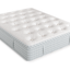 Diamond Diana Plush Natural Latex Lux Euro Top 16" Mattress with a tufted white surface and stylish blue patterned sides.