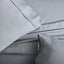 Soft gray Tencel™ Lyocell pillowcase set featuring sateen weave on a smooth bedding surface.