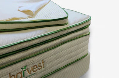 Harvest Green Soft Natural Latex w/ Vegan Wool Mattress 2.75" Topper.