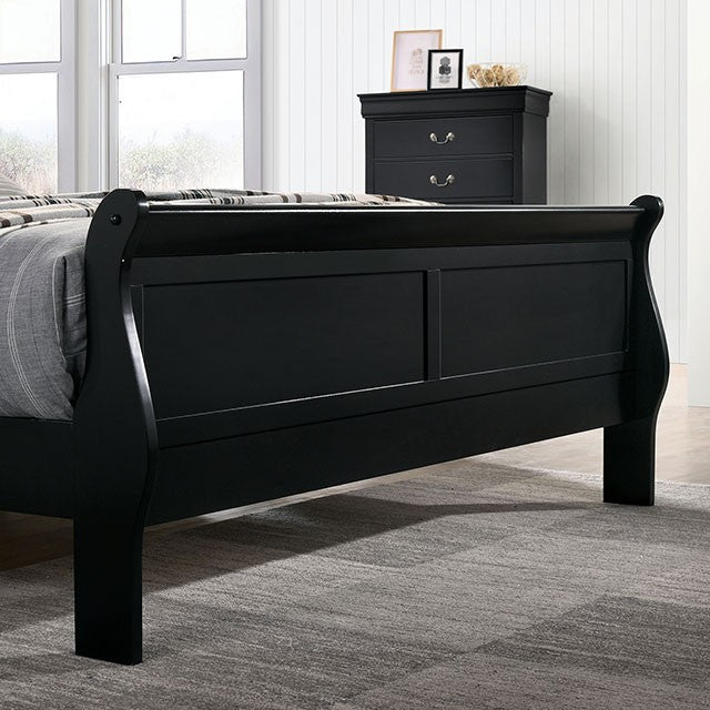 LOUIS PHILIPPE Cal.King Bed, Black - Long Island, NY