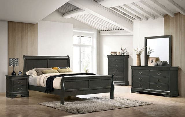 Louis Philippe Gray 4pc Bedroom Set.