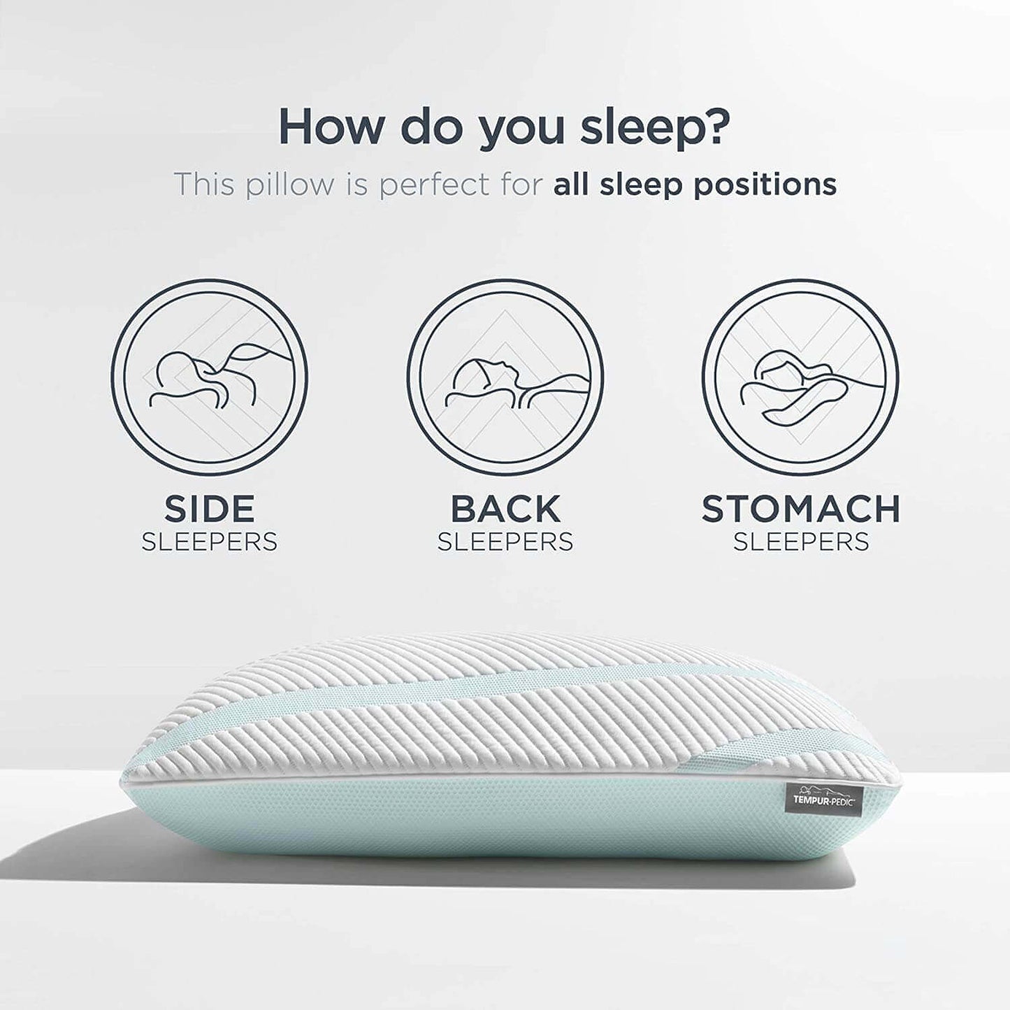 Tempur-Adapt ProMid + Cooling Pillow by Tempur-Pedic.