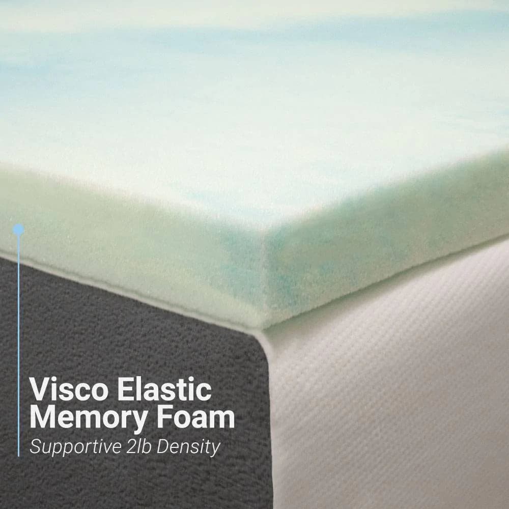 Temperature Regulating Gel Memory Foam Mattress Topper 3" by eLuxury.